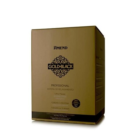 Kit Relaxamento Guanidina Gold Black 5 Aplicações / 10 Retoques - Amend 